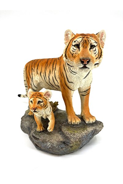 ITSOLD Veronese Kaplan ve Yavrusu Heykeli Renkli Biblo 24 cm