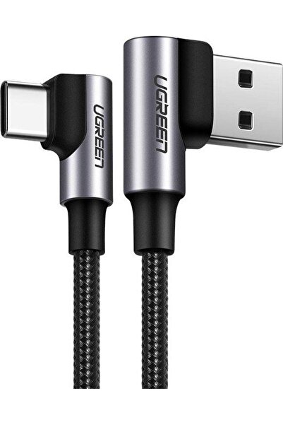 Ugreen Cablu de date 20855B, USB-A la USB-C, 0,5 m, Negru/Gri