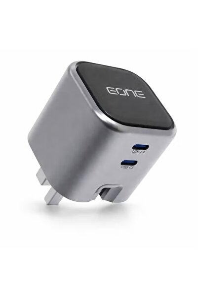 EONE 45W Gan Fast Charger Uk Plug Dual Usb-C Pd Wall Charger Compact Foldable...