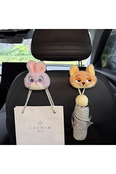 OEM Set de 3 cârlige auto drăguțe cu figurine de animale, universale pentru t...