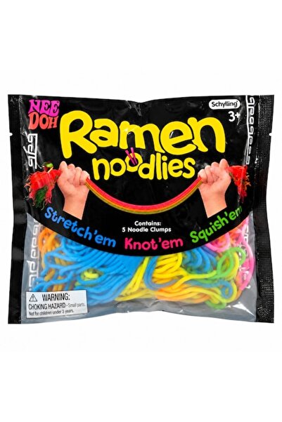 Needoh Ramen Noodlies - Jucărie senzorială de stoarcere - Conține 5 bucăți de...