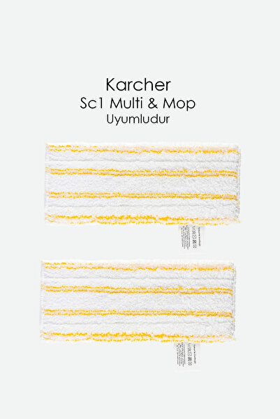 Klintex Karcher Sc1 Multi & Up Uyumlu Yedek Mop Bezi 2 Adet Mikrofiber