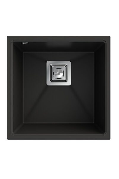 Granitan Chiuveta Napo42, 420x420x225mm, Negru, 1 Chiuveta/Sifon, Unicameral