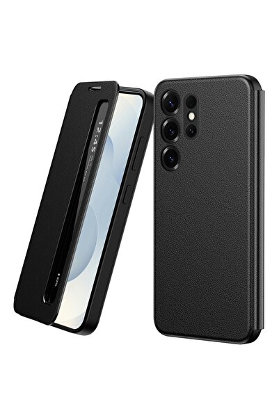 DD Daden Husa pentru Samsung Galaxy S26 Ultra Smart View din piele, Raspuns a...