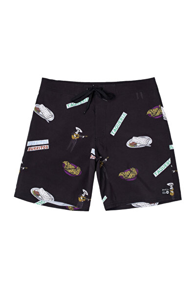 RVCA Șorturi de baie pentru bărbați Hot Fudge Trunk 18 " - Șorturi de plajă i...