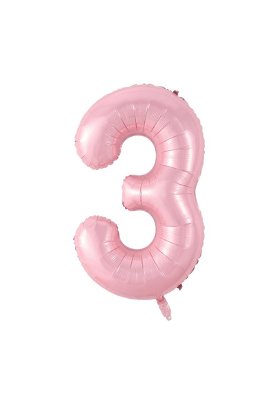 Le Mabelle Pink Number 3 Party Balloon