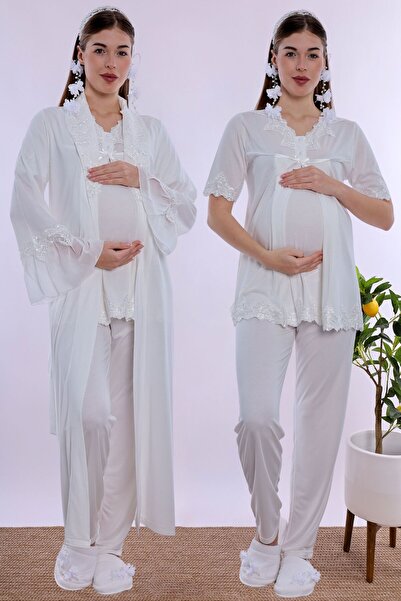 ByLohusa Pregnancy and Postpartum Pajama Set with Pajamas and Nursing Feature...