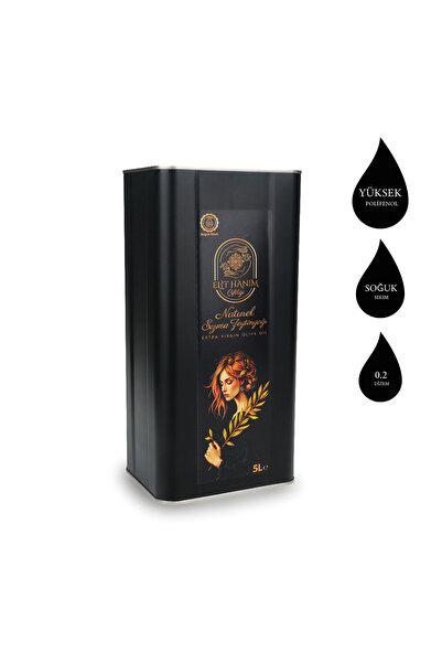 Elif Hanım Çiftliği 5 Litre / 0.2 asit - Soğuk Sıkım Naturel Sızma Zeytinyağı