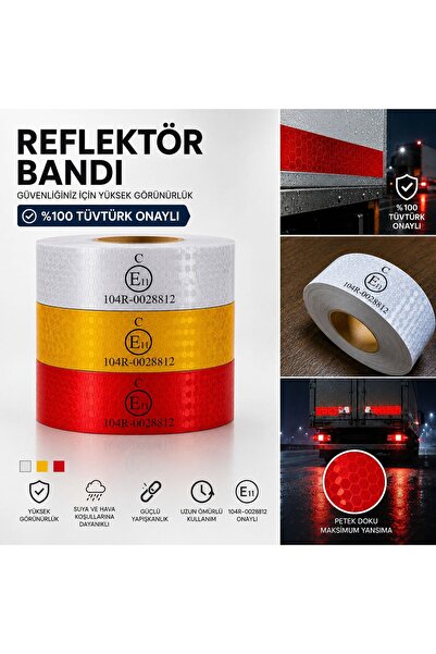 Petekli Reflektör Reflektif Bant (SARI 50 METRE)