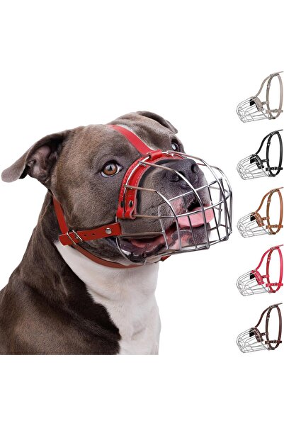 Bronze Botnita Metalica Pentru Caini Mari, Amstaff, Antimuscatura Si Respirab...