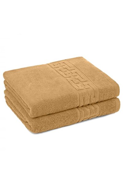 OEM Set de 2 prosoape de baie, 100% bumbac, bordură grecească, 500 g/mp, dime...