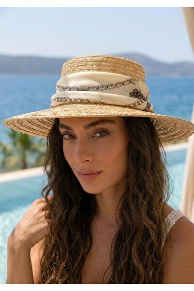 LAGRANZE Design 2-in-1 Women's Straw Hat with Shawl That Can Be Attached to t...