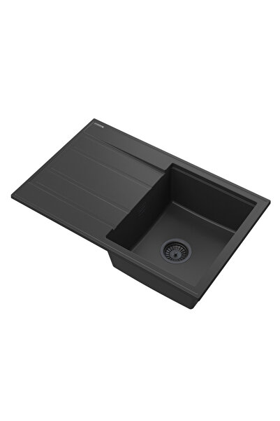 Granitan Set chiuveta bucatarie, Granitan, Granit, 785 x 500mm, Negru