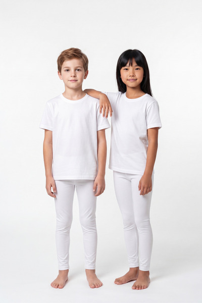 Shifre Cotton Lycra Unisex Kids T-Shirt Leggings Set Bottom Top Set