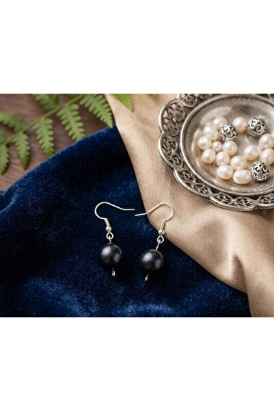 Shiklik Non-Peeling Black Pearl Detailed Earrings
