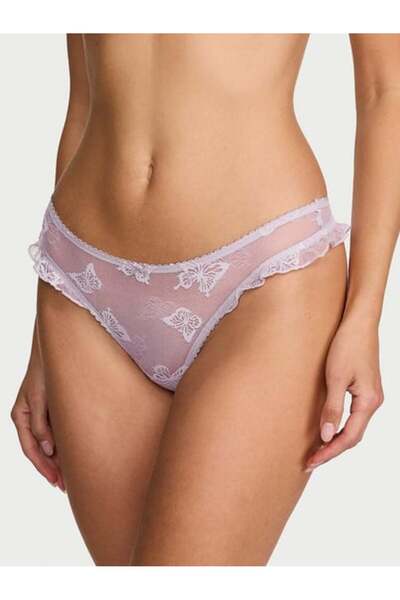 Victoria's Secret Kelebek İşlemeli Fırfırlı Tanga
