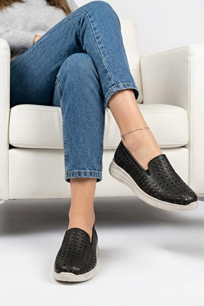 Dericalle shoes Hakiki Deri Kadın Delikli Ortopedik Yazlık Ayakkabı