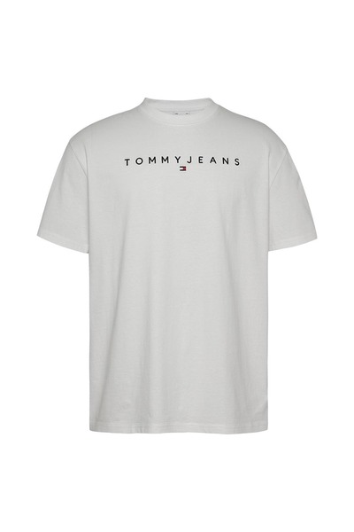 Tommy Hilfiger Tricou bărbătesc cu mânecă scurtă: Tricou cu logo liniar, croi...
