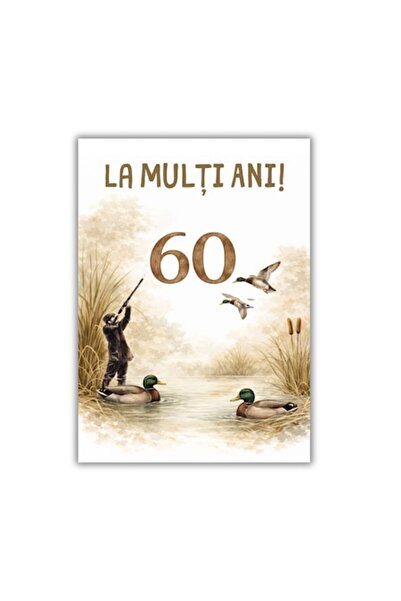 OEM Felicitare 13x18 cm cu plic, La mulți ani 60 ani - pentru el