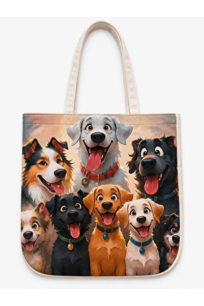 ÖZDAĞ HOME CONCEPT 40X40 cm Digital Printed Suede Fabric Women's Shoulder Bag...
