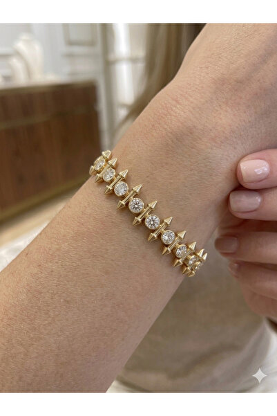 Nuggita Ok Detailed Stone-Encrusted Steel Bracelet