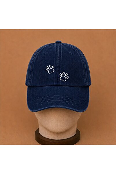 WeavedCo Cute Paw Vintage Washed Hat (Not Printed, Embroidered)