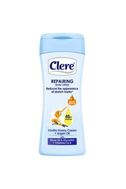 Clere لوشن الجسم بزيت الارغان وعسل الفانيليا لتقليل مظهر علامات التمدد من كلي...
