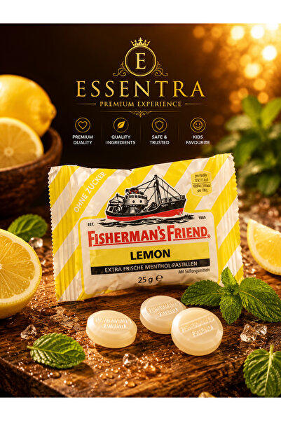 Essentra Home Fisherman's Friend Lemon Şekersiz Mentollü Pastil 3'lü 25g Boğa...
