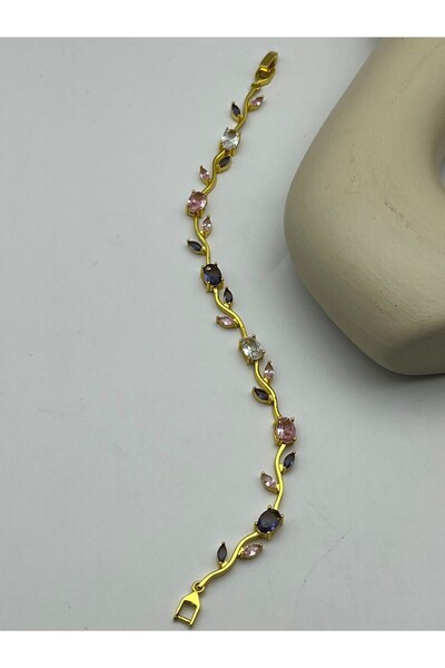 BİJU YILMAZ Multi-Colored Stone Ivy Bracelet - 26Blks08