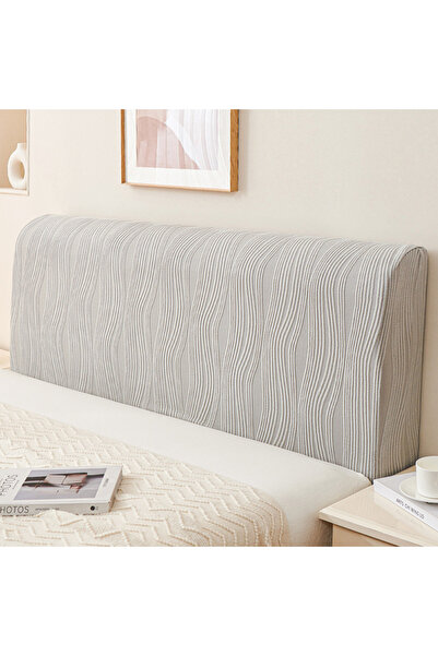 GALORWAY Husă Elastică pentru Tăblia Patului – Gri, 190-210 cm, Poliester, Pr...