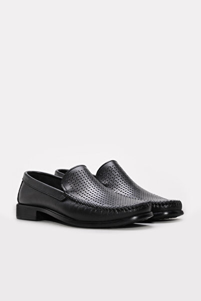 Ayakkabıhane Inside and Outside Genuine Leather Black Men's Classic Shoes Ah0...