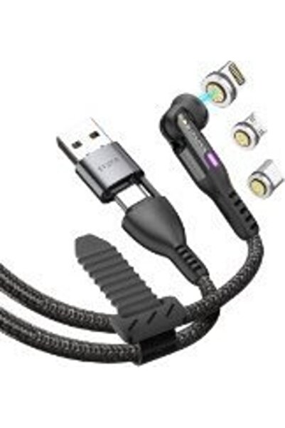 STATİK Cablu USB 360 Pro - cablu USB-C cu adaptor USB-A și trei mufe magnetic...