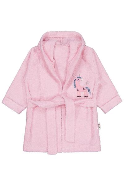 Civil Baby Unicorn Nakışlı 0-24 Ay Bornoz - Pembe