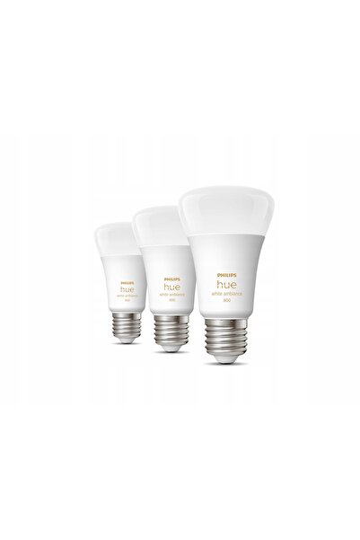 Philips Hue Bec LED inteligent White Ambiance E27 806 lm 3 bucăți