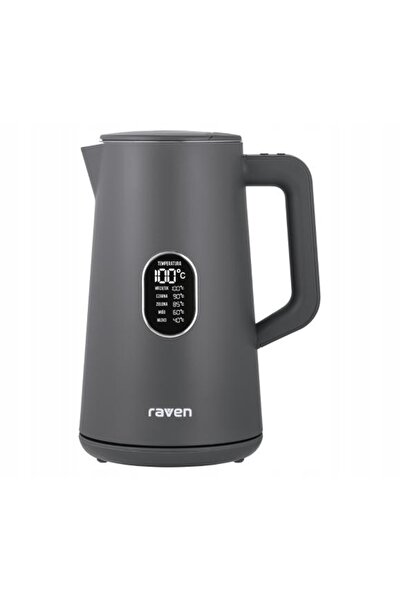 RAVENNE Fierbător electric RAVEN EC024A 1,5L 1800W Reglare temperatură Grafit