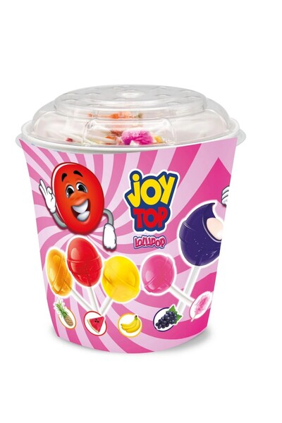 Bonart Joytop Lolipop Sert Şeker Dolgulu Karışık Kova 11grx100 Adet