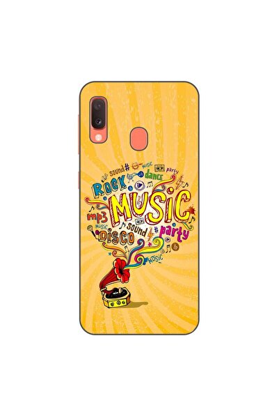 OEM Калъф, съвместим със Samsung Galaxy A20e, силиконов гел TPU, с десен Музи...