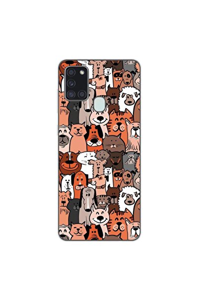 OEM Husa compatibila cu Samsung Galaxy A21s Silicon Gel Tpu Model Caini si Pi...