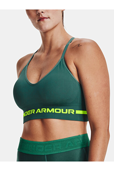 Under Armour Sutien UA fără cusături, cu cupă joasă și lungă - GRN