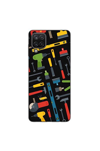 OEM Case compatible with Samsung Galaxy A12 Silicone Gel Tpu Model Tools Pattern