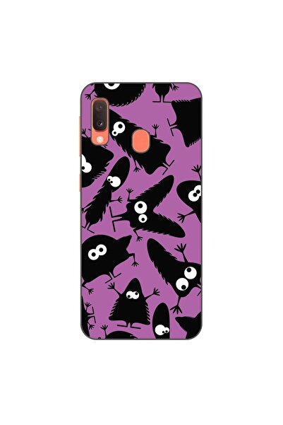 OEM Husa compatibila cu Samsung Galaxy A20e Silicon Gel Tpu Model Monstri Negri