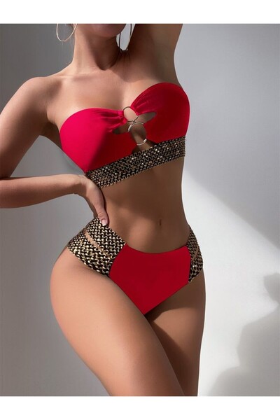 sayina Burgundi bikini gornji deo bez naramenica