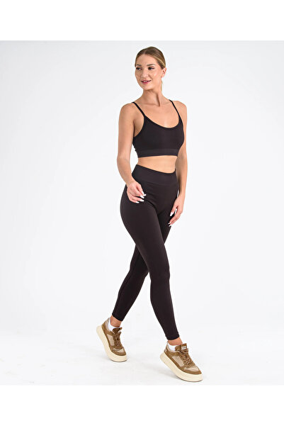 Leepsy Sahira Lya Seamless Ribbed Yoga Pilates Leggings, Polyamide, Women's S...