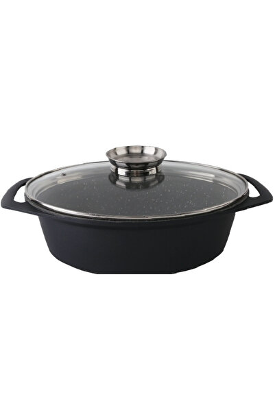 Swan Cratita Ovala tip Roaster Swan, Antiaderent, Granit, 33 cm, 5.5 L