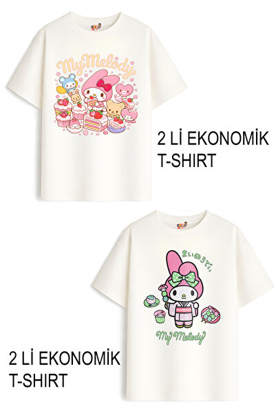 Belya Kids Wear Devojčice, 6 majica Melo Design, ekonomično pakovanje od 2 ko...