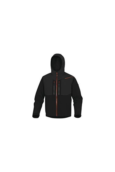 Delta Plus Geacă Softshell din poliester și elastan, culoare negru-portocaliu...