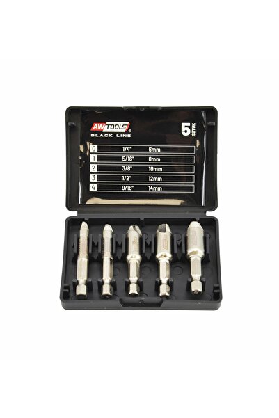 AwTools SET DE CHEI DE ȘURUBELNIȚĂ PENTRU ȘURUBURI/PĂZUȚE, 5 BUCĂȚI. LINIE NE...