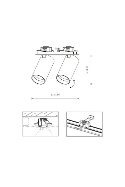 Nowodvorski Lampă de plafon Lampă modernă din metal Mono 7828 corp de ilumina...