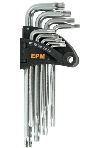 EPM Set 9 chei, EPM, Otel, L T10-T50, Argintiu