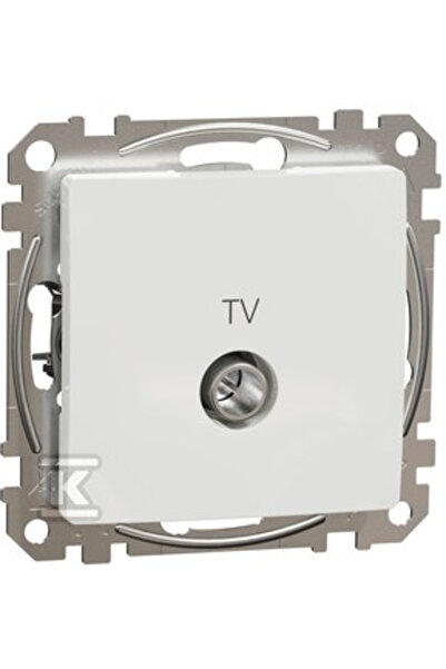 Schneider Electric Priză TV cu orificiu traversant (10dB), albă, design Sedna...